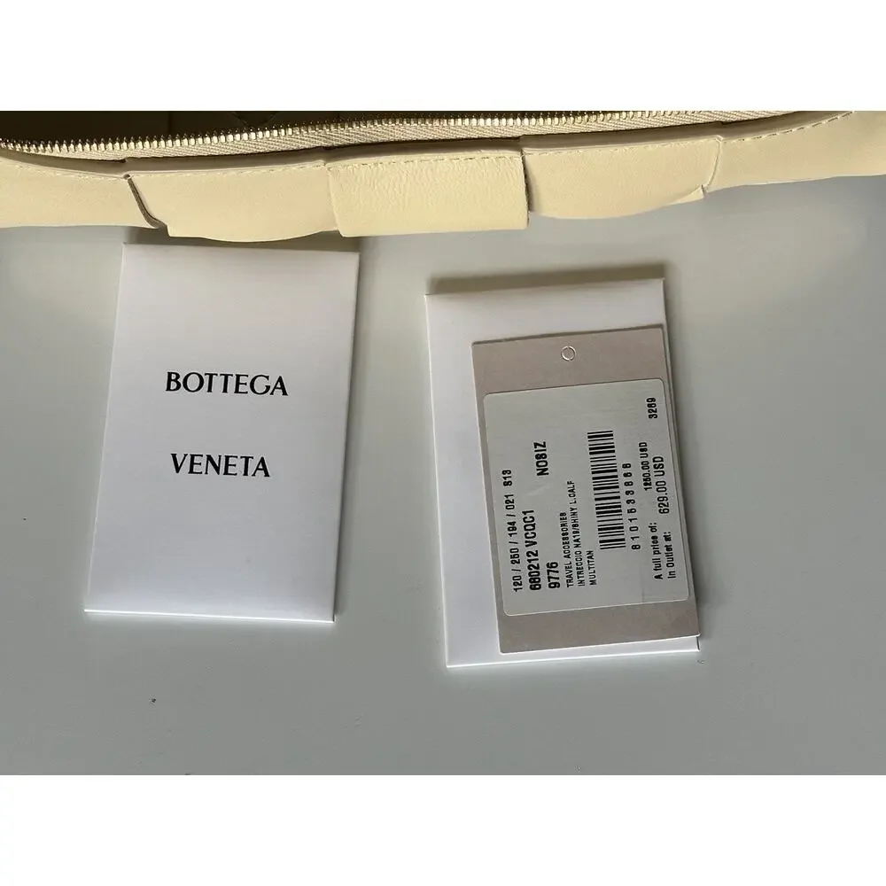 NWT $1250 Bottega Veneta Intrecciato Leather Travel Case Multitan 680212